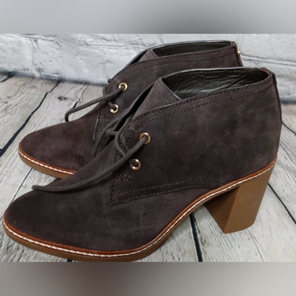 Tory Burch Hilary Suede Brown Bootie